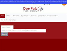 Tablet Screenshot of deerparklibrary.org